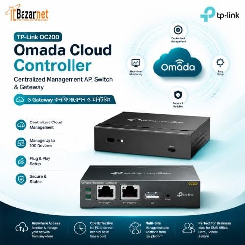 TPLink Omada Hardware Controller OC200 Centralized Cloud Network Management Image