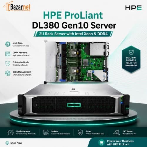 HPE ProLiant Server DL380 Gen10 Server 2U Rack Server Image