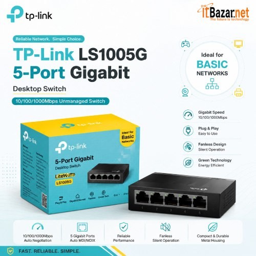 TPLink LS1005G 5Port Gigabit Switch 10/100/1000Mbps