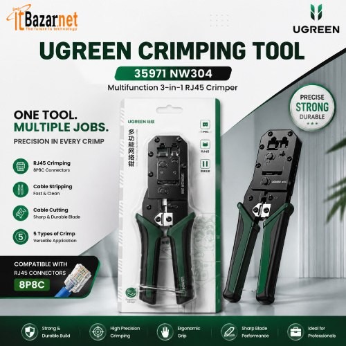 UGREEN Crimping Tool 35971 NW304 Multifunction  3-in-1 RJ45 Crimper Image