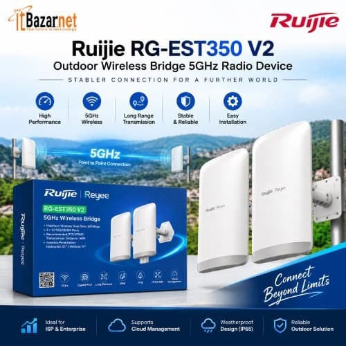 Ruijie Wireless Bridge RG-EST350 V2 5GHz 5KM 867Mbps Outdoor CPE Pair Image