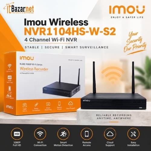 IMOU Wireless NVR1104HS-W-S2 4Channel WiFi NVR CCTV Recorder Image