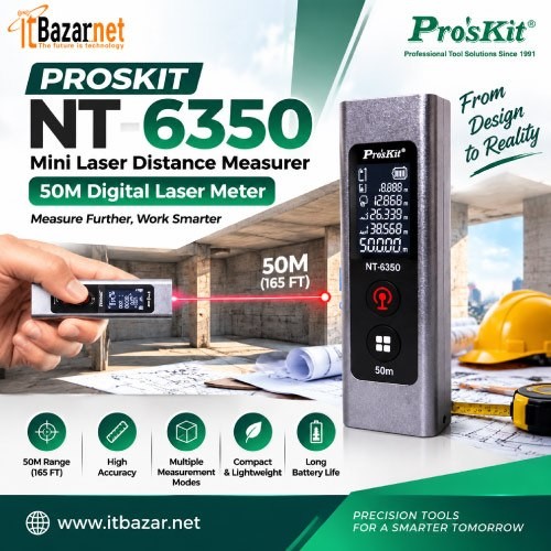 ProsKit Laser Distance Measurer NT-6350 Mini Digital Laser Meter