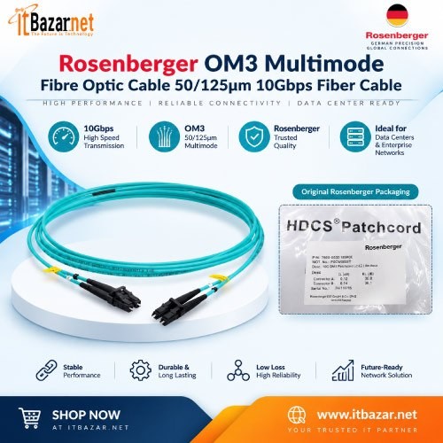 Rosenberger OM3 Multimode Fibre Optic Cable 10Gbps Load Image