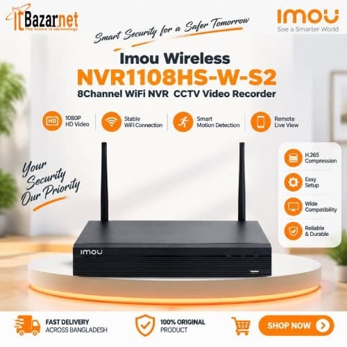 Wireless NVR Imou NVR1108HS-W-S2 8Channel CCTV Video Recorder Image