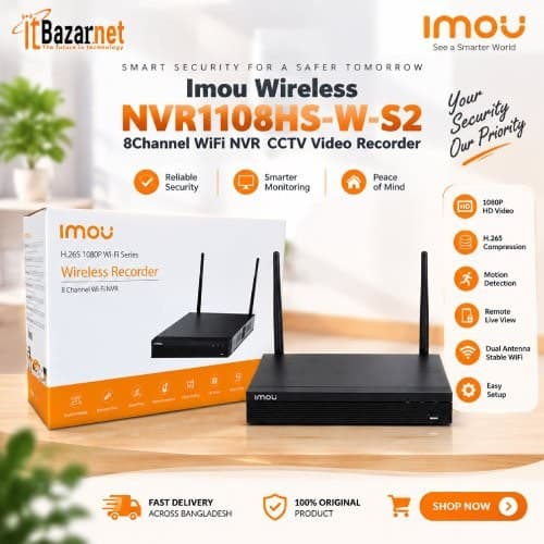 Wireless NVR Imou NVR1108HS-W-S2 8Channel CCTV Video Recorder Image