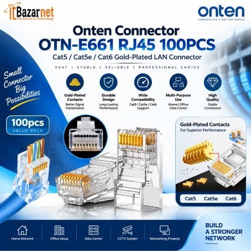 ONTEN Rj45 Connector OTN-E661 RJ45 Connector Cat6,Cat5e Image