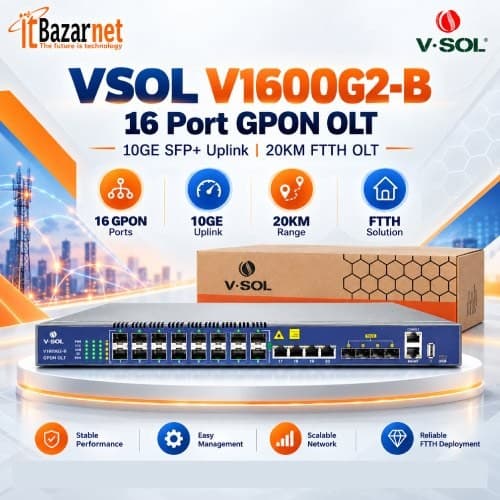 VSOL Gpon OLT V1600G2-B 16 Port Layer 3 OLT with 10G Uplink