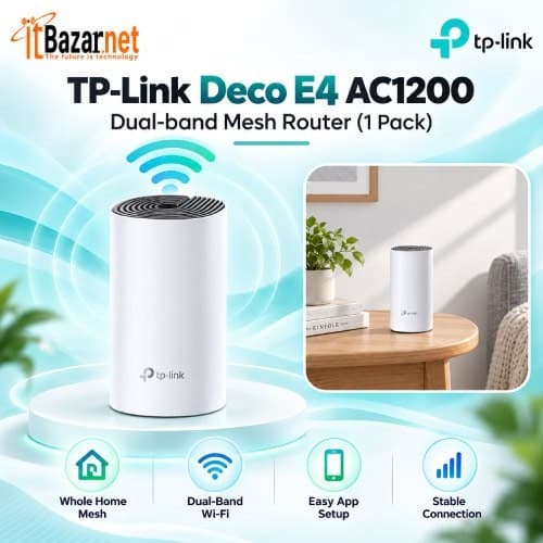 TPLink Deco E4 AC1200 Dual Band Mesh WiFi Router Image