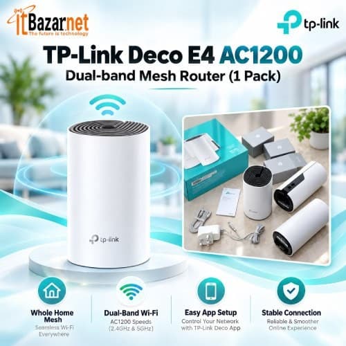 TPLink Deco E4 AC1200 Dual Band Mesh WiFi Router Image