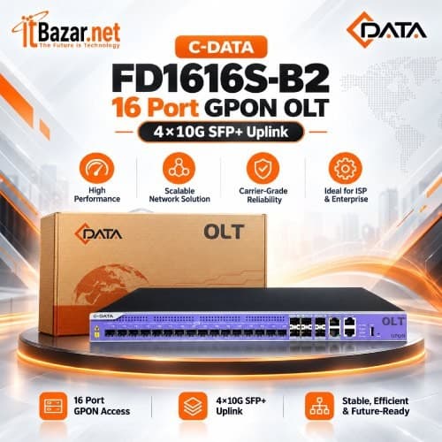 CDATA GPON OLT FD1616S-B2 16Port 4×10G Uplink