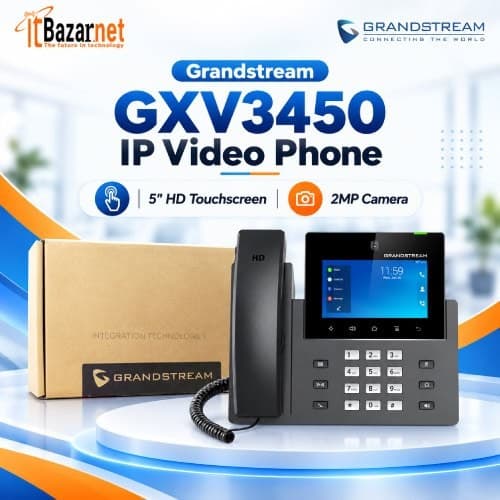 Grandstream IP Video Phone GXV3450 5" HD Touchscreen & 2MP Camera