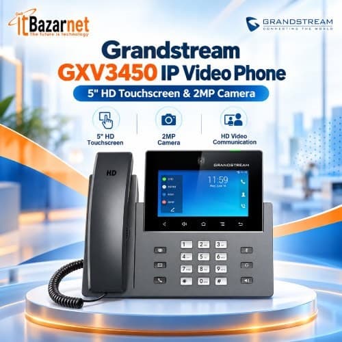 Grandstream IP Video Phone GXV3450 5" HD Touchscreen & 2MP Camera Image