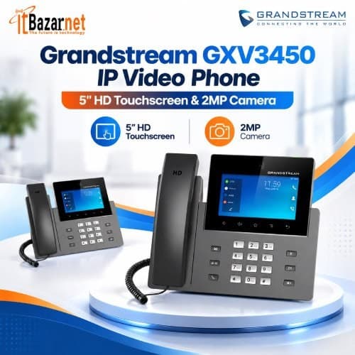 Grandstream IP Video Phone GXV3450 5" HD Touchscreen & 2MP Camera Image