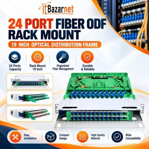 24Port Fiber ODF Rack Mount 19 Inch SC Loaded