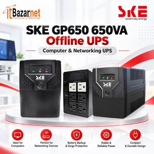 SKE Offline UPS GP650 650VA Computer UPS Image