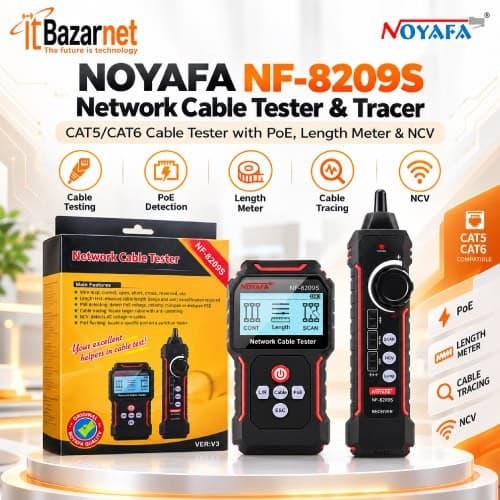 Noyafa Cable Tracer With Tester  PoE NF8209S