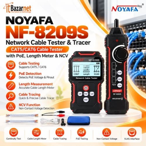 Noyafa Cable Tracer With Tester  PoE NF8209S Image