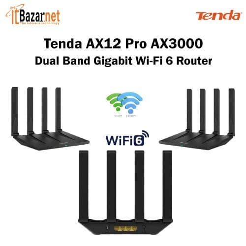 WiFi6 Dual Band Gigabit Router Tenda TX12 Pro AX3000 Image