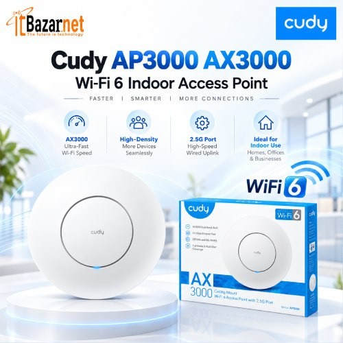 Cudy Indoor AP3000 AX3000 WiFi6 Dual Band Access Point Image