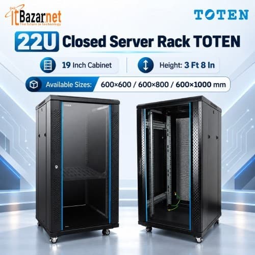 22U Closed Server Rack Toten 19Inch Cabinet Hight 3Fit 8Inch Image