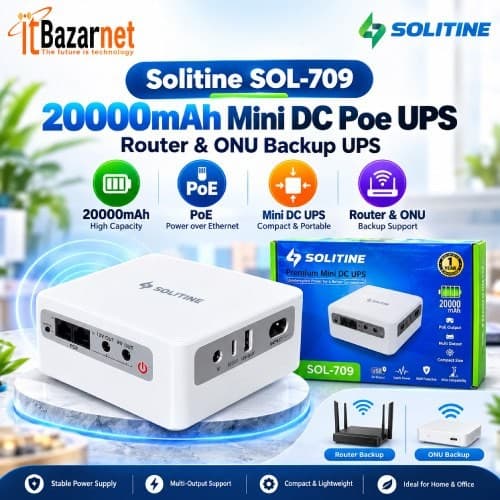 Solitine SOL709 20000mAh PoE Mini DC UPS