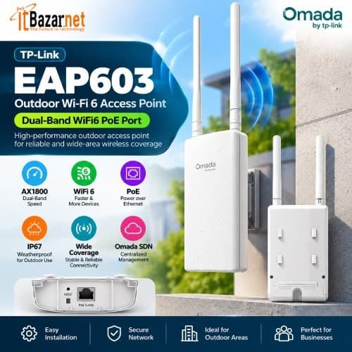 TPLink EAP603 Outdoor AX1800 WiFi6 Omada Ap Image