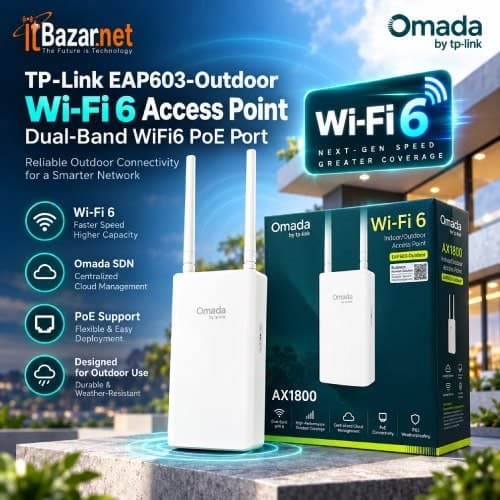 TPLink EAP603 Outdoor AX1800 WiFi6 Omada Ap Image