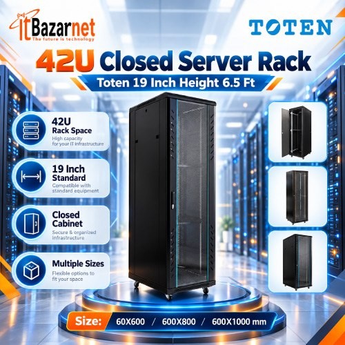 42U Closed Server Rack Toten 19Inch With Colling System