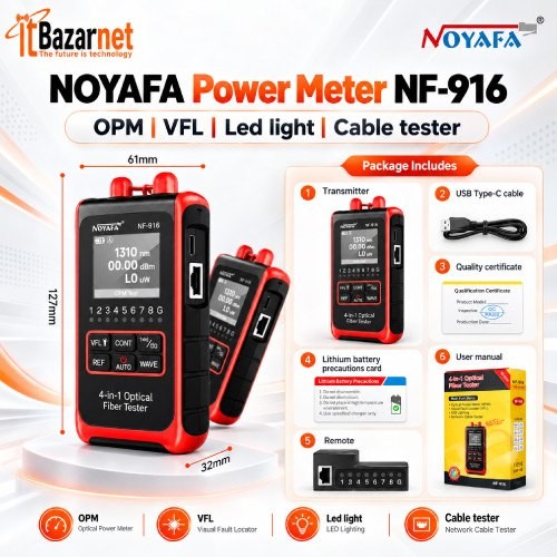 NOYAFA Power Meter NF-916 OPM,VFL,CABLE TESTER Image