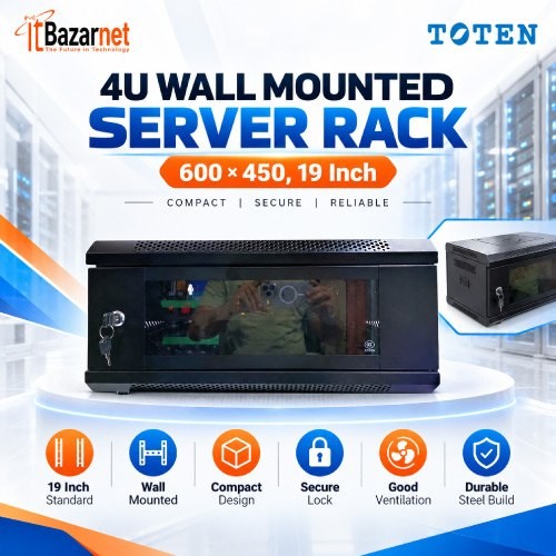 4U Wall Mount Server Rack 19Inch With PDU Image