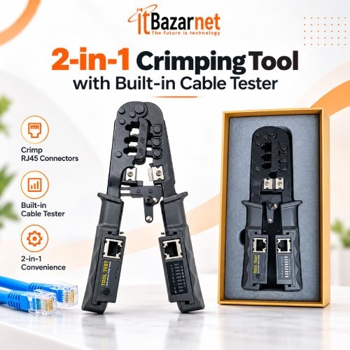 Crimper with Cable Tester 2in1 Multifunction Crimping Tool Image