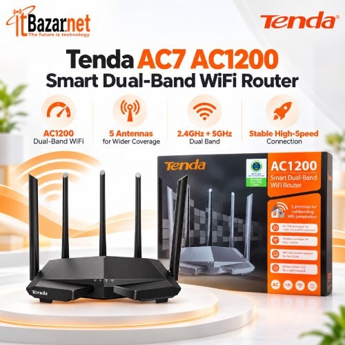 Tenda AC7 AC1200 Dual Band WiFi Router Image