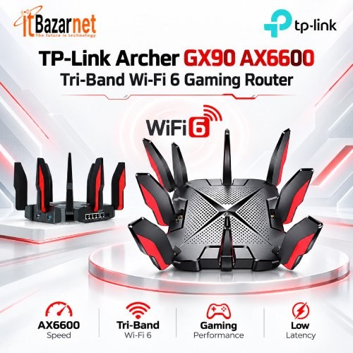 TPLink Tri Band Router Archer GX90 AX6600 WiFi6 Gaming Router Image