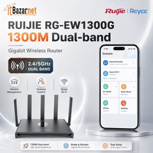 Ruijie RG-EW1300G 1300M Dual band Gigabit Wireless Router Image