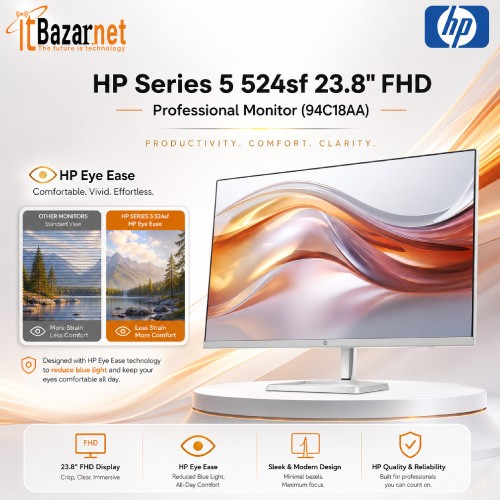 HP Series 5 524sf 23.8" FHD Professional Monitor (94C18AA) Image
