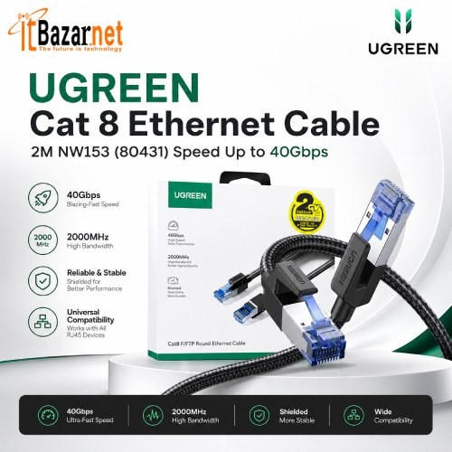 UGREEN Cat8 Ethernet Cable NW153 (80431) 2M Image