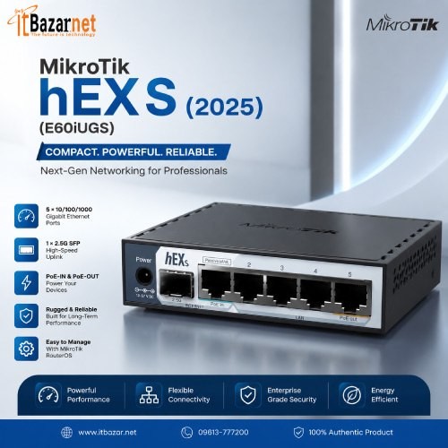 MikroTik hEX S (2025) (E60iUGS) Image