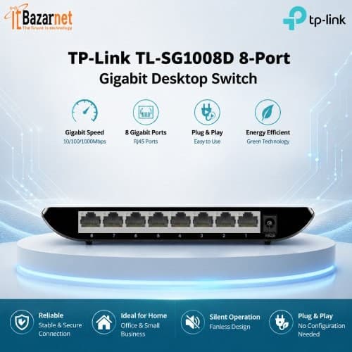 TPLink TL-SG1008D 8-Port Gigabit Desktop Switch Image