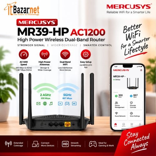 MERCUSYS MR39HP AC1200 Dual Band WiFi Router Image