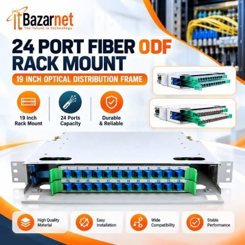 24Port Fiber ODF Rack Mount 19 Inch SC Loaded Image