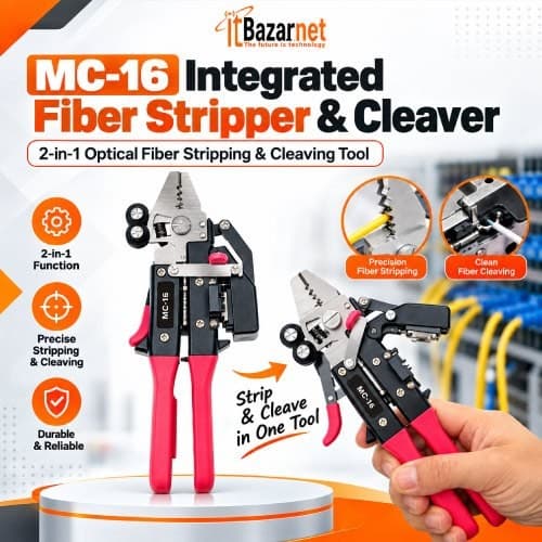 Fiber Stripper With Cleaver 2in 1 Optical Fiber Tool Image