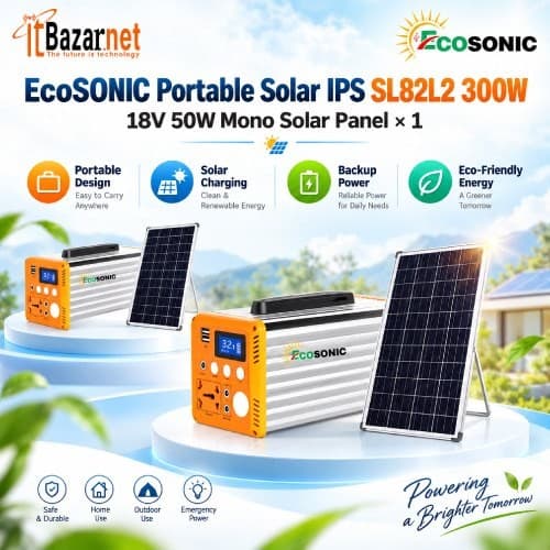 EcoSONIC Portable Solar IPS SL82-L2 300W 50W Mono Solar Panel Image
