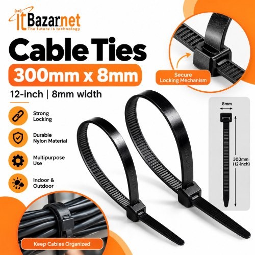 Cable Tie 8X300MM 12inch Nylon Image